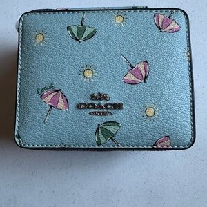 Coach Travel Jewelry Box; Umbrella Print